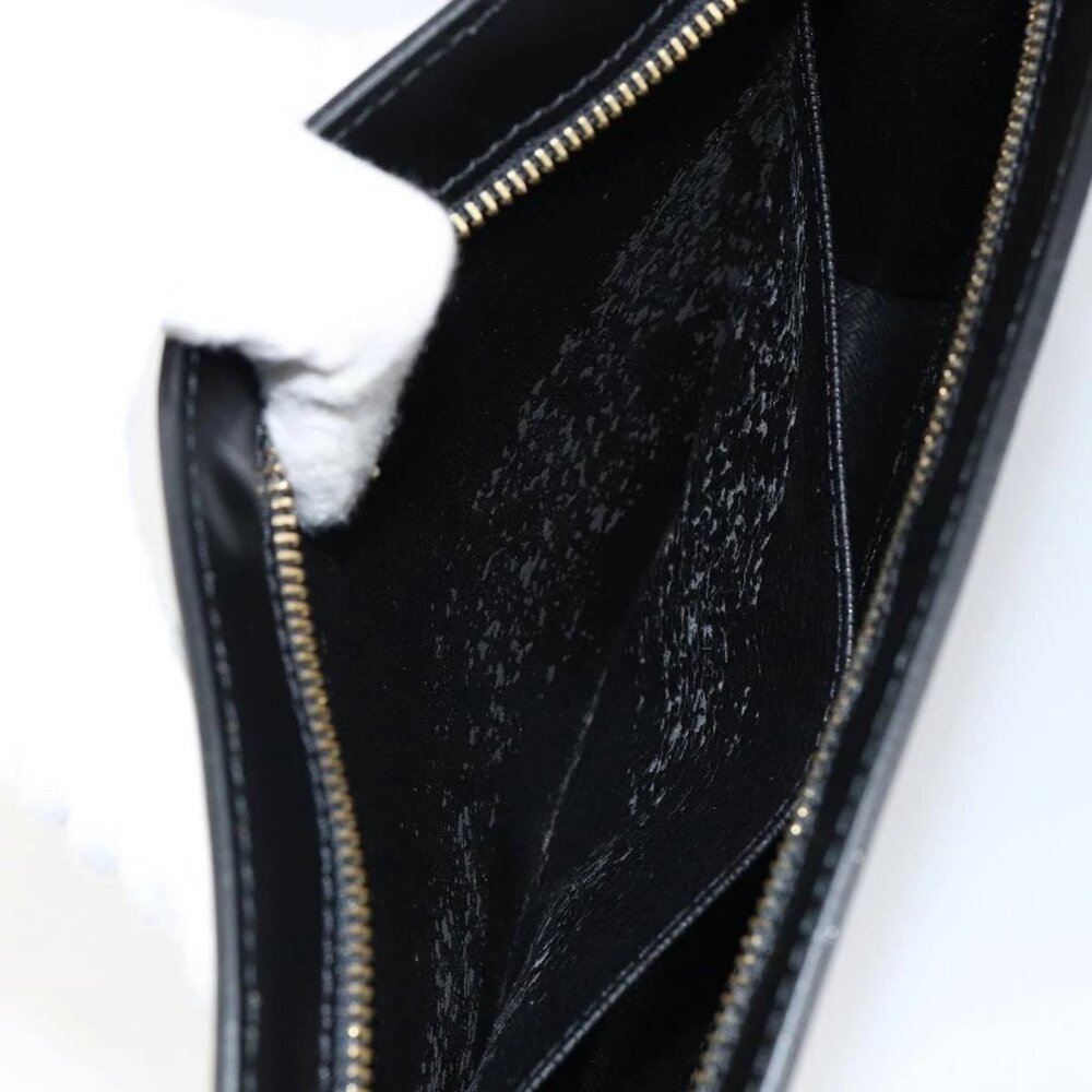 LOUIS VUITTON Epi Pochette Homme Clutch Bag Black Noir M52522 LV Auth ep11385 - Picture 4 of 16